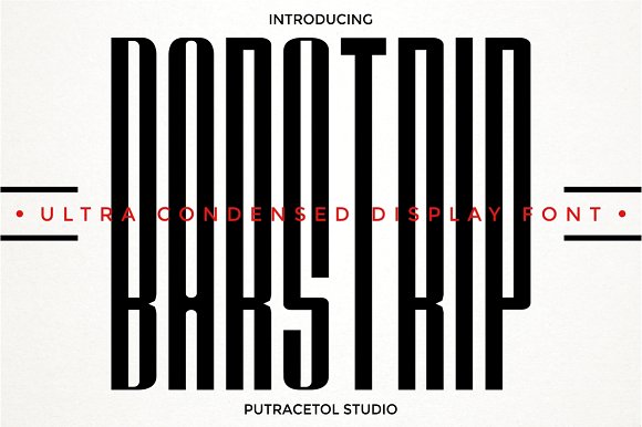 Пример шрифта Barstrip Putracetol Studio #1